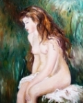 mladé dievča pri kúpeli